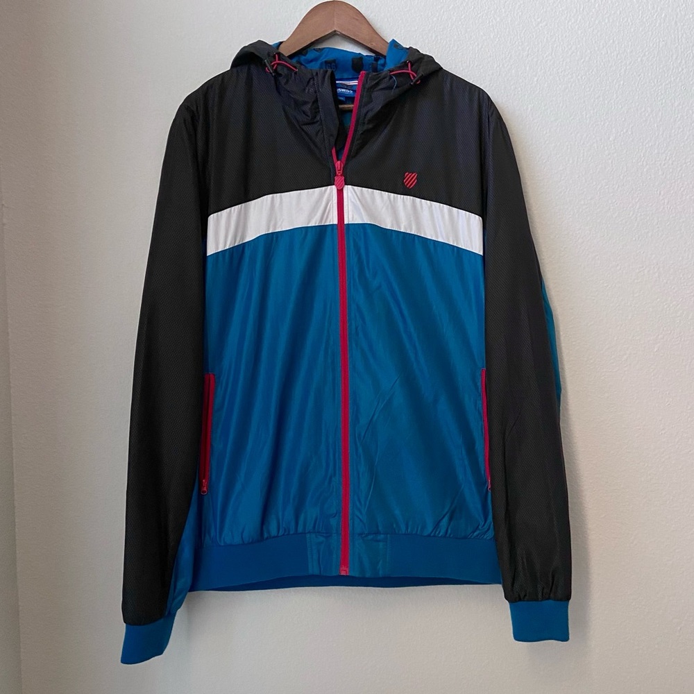 🆕 Blue, Black & Red Windbreaker Raincoat